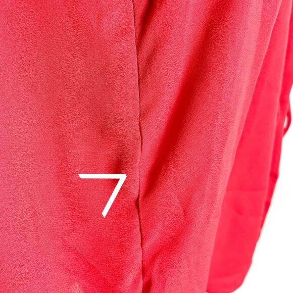 Superdown Dixie Backless Chiffon Mini Dress Red Open Back Spaghetti Straps Sz M - Picture 10 of 12